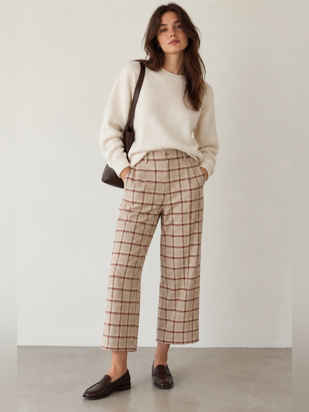 Aritzia Wilfred Effortless Cropped Wide Pant Marisol Lt Brc/ Rc Chs